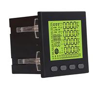 TOPINCN Compteur D'énergie triphasé avec Communication | Matériau ABS ignifuge, multifonctionnelle, gestion de l\'électricité, boutons en silicone