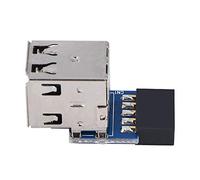 TOPINCN Connecteur de Carte Mère USB Reliant Efficacement 2 Ports USB2.0 A pour Appareils Compatibles Lot de 5 pour Les Passionnés de Technologie Noir 3,3 X 1,5 X 2 Cm (Un 8,7x9,1 Pouces)