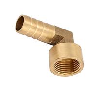 TOPINCN Connecteur de Tuyau coudé en Laiton à Filetage Femelle G1/2 Durable pour le Remplacement du Tuyau D'eau, Installation Simple, Coude en Laiton barbelé pour les Projets de Plomberie (Dans les