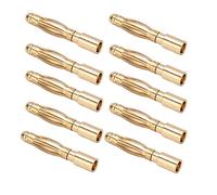 TOPINCN Connecteurs Banane à Balle Plaqués de 2,0 Mm, Fiche de Transmission Durable pour Circuits D'avion Modèle, 10 X Fiche