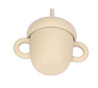TOPINCN CONNECTION DE MURMORAGE Baby Tasse avec Poignée DE Non-glissade en Silicone DE qualité Alimentaire pour les Petites (Beige)