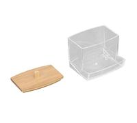 TOPINCN Conteneur Transparent pour Cotons-tiges, Boîte de Rangement Robuste et Lisse avec Couvercle pour Outils de Maquillage, Serviettes Hygiéniques