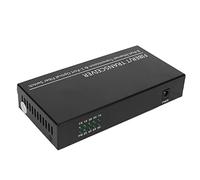 TOPINCN Convertisseur de Média Fibre Ethernet, jusqu'à 25 Km 1 émetteur-récepteur Fibre Optique Tx1310nm RX1550nm 8 Ports électriques pour Réseau (Prise UE)