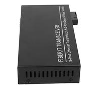 TOPINCN Convertisseur de Médias Ethernet Fibre, émetteur-récepteur Fibre 8 Ports électriques jusqu'à 25 Km Tx1310nm RX1550nm 1 Port Optique pour Bureau (Prise UE)
