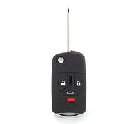 TOPINCN Coque de clé 3 + 1 Boutons, étui de Remplacement Compact et Durable pour 2007 - 2010 Eclipse, Noir, 1 unité