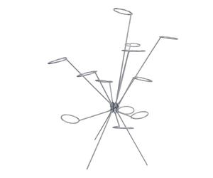 TOPINCN Corbeille à Fruits Explosée, Présentoir à 360° en Alliage D'aluminium Moderne, Centre de Table Flottant pour la Cuisine et la Salle à manger. (SILVER)