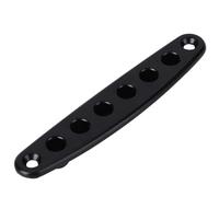 TOPINCN Cordes de Guitare à Travers la Plaque, Embouts de Montage de Guitare Basse Durables pour les Amoureux, Pièces électriques en Alliage de Zinc pour les Joueurs (BLACK)
