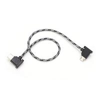 TOPINCN Cordon de Données de Type C vers USB pour Air 2/Mini 2, Câble tressé en Nylon de Haute qualité pour une Expérience de Vol Fluide, Texture Gris Noir, 30 Cm, 1 Paquet