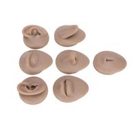 TOPINCN Corps de Silicone Précis - Modèle de Piratage pour Pratiquer la Langue de la Bouche du Nez de L'oreille Nombril et Perçage des Yeux, Idéal pour le Perceur des Débutants (Teint foncé)