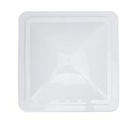TOPINCN Couvercle D'aération de Toit de Camping-car, Couvercle de Dôme Durable de 14 Pouces pour Remorque Camping-car Blanc PP et Acier Inoxydable