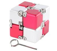TOPINCN Cube de Jeu Fidget pour Adultes, Objet de Jeu en Alliage pour Défi Mental, Gadget Sensoriel pour Soulager Le Stress et l'anxiété, Outil de Mise au Point sur Le TDAH, Bloc de Puzzle (Rouge et
