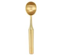 TOPINCN Cuillère à Crème Glacée en Acier Inoxydable, Cuillère à Glace Ergonomique avec Long Manche pour Crème Glacée Dure, Lavable au Lave-vaisselle pour Pâte à Biscuits (GOLD)