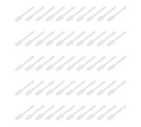 TOPINCN Cuillère Cosmétique S 50 Pièces, Spatule à Colle à Ongles Crème Réutilisable Blanche pour les Amateurs de Maquillage, en Plastique