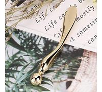 TOPINCN Cuillère en Alliage de Zinc de Bâton de Massage de Crème pour les Yeux de Conception Unique pour le Soin des Yeux or 0,4 * 3,8 Pouces