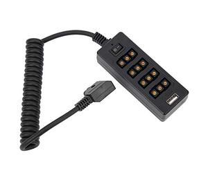 TOPINCN D-Tap Répartiteur d'alimentation pour équipement de Caméra | Quatre sorties D-TAP, port USB 5 V, montage sécurisé, poids 113 g