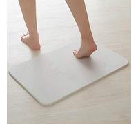 TOPINCN Dalle de Pierre Tapis de Bain Absorbant Bathstone Tapis de Bain en Pierre à Séchage Rapide Tapis de Bain Fin Tapis de Salle de Bain Super Absorbant Séchage Rapide Lavable