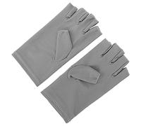 TOPINCN de Lampe à Ongles en Gel Demi-doigts de Manucure en Coton et Fibre de qualité Supérieure pour un Savoir-faire détaillé, 1 Paire pour Salon de Manucure ou Activités de Plein Air (GRAY)