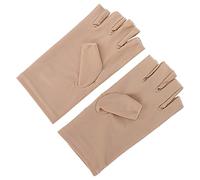 TOPINCN de Lampe à Ongles en Gel Demi-doigts de Manucure en Coton et Fibre de qualité Supérieure pour un Savoir-faire détaillé, 1 Paire pour Salon de Manucure ou Activités de Plein Air (Beige)