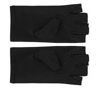 TOPINCN de Lampe à Ongles en Gel Demi-doigts de Manucure en Coton et Fibre de qualité Supérieure pour un Savoir-faire détaillé, 1 Paire pour Salon de Manucure ou Activités de Plein Air (BLACK)