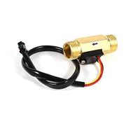 TOPINCN Débits d'eau Interrupteur de Capteur à Effet Hall Débitmètre en Cuivre Effet de Débitmètre d'eau Liquide Interrupteur de Capteur 1-30L/min G 1/2"