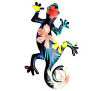 TOPINCN Décor Mural de Gecko en Métal, Sculpture de Lézard Coloré, Décoration Suspendue d'Art pour Intérieur Extérieur, Maison, Chambre à Coucher (Couleur 5)