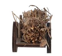 TOPINCN Décoration de Chariot Miniature, Ornement de Maison de Poupée de Chariot de Bois de Chauffage en Bois avec Une Finition Exquise, pour Kit de Bricolage de Scène de Campagne de