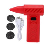 TOPINCN Dépoussiéreur D'air électrique, Dépoussiéreur D'air comprimé Portable, Ventilateur Haute Vitesse sans Fil Rechargeable avec Lumière de Secours pour Clavier, PC, Voiture, Maison (rouge)