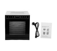 TOPINCN Déshydrateur Alimentaire, 8 Plateaux en Acier Inoxydable avec Fenêtre de Visualisation Transparente et Lumière Intégrée, Minuterie Réglable et Contrôle de la Température de 30 (Prise UE 220V)