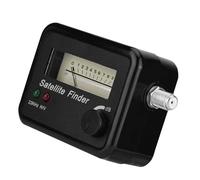 TOPINCN Détecteur de Satellite de Poche, Mesureur de Force du Signal de Haute qualité et Durable pour Un Alignement Précis de la Parabole sans Assistance pour Camping-Car, Blanc sur Noir ABS + Mental