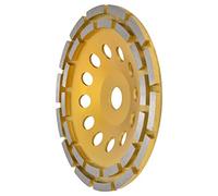 TOPINCN Disque de Meulage pour Béton à Double Rangée - Corps en Acier traité Thermiquement pour Plus de durabilité sur le Granit, le Marbre et la maçonnerie. (180mm)