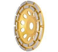 TOPINCN Disque de Meulage pour Béton à Double Rangée - Corps en Acier traité Thermiquement pour Plus de durabilité sur le Granit, le Marbre et la maçonnerie. (150mm)