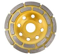 TOPINCN Disque de Meulage pour Béton à Double Rangée - Corps en Acier traité Thermiquement pour Plus de durabilité sur le Granit, le Marbre et la maçonnerie. (115mm)