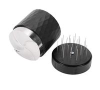 TOPINCN Distributeur de café de 58 Mm Couvercle en Bois de Noix de café en Acier Inoxydable avec Poignée Texturée pour le Tampon et L'extraction équilibrée