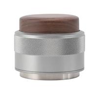 TOPINCN Distributeur de café en Acier Inoxydable 304, Doseur avec Poignée en Bois de Noyer pour le Brassage du café, Même la Presse à Marc de (58 mm (argent))
