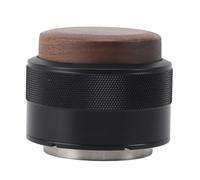 TOPINCN Distributeur de café en Acier Inoxydable 304, Doseur avec Poignée en Bois de Noyer pour le Brassage du café, Même la Presse à Marc de (58 mm (noir))