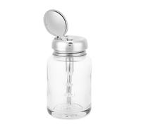 TOPINCN Distributeur de Dissolvant pour Ongles, Accessoire de Manucure, Récipient en Verre, Anti-Corrosion, Facile à Utiliser, capacité de 80ml (Bouteille à presser)