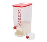 TOPINCN Distributeur de Riz de Grande capacité, Seau de Stockage Hermétique avec Tasse à Mesurer, Distributeur de Grains Transparent Permettant D'économiser de L'espace pour les (rouge)