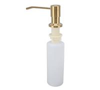 TOPINCN Distributeur de Savon pour évier de Cuisine Distributeur de Savon Multifonctionnel en Acier Inoxydable Durable pour Cuisine, Rotation à 360 °, Facile à Installer, pour ou Salle de Bain (Gold)