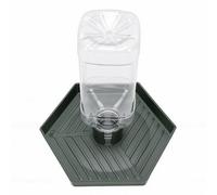 TOPINCN Distributeur d'eau pour Reptiles, Bol d'alimentation Hexagonal Antidérapant Amovible avec Mangeoire Automatique, Distributeur d'eau de Grande Taille pour Terrarium, (Vert foncé)