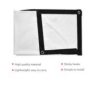 TOPINCN Écran de Rideau de Projecteur Blanc Pliable Portable pour Le Film de Camping à L'extérieur 4: 3 Projection Avant/Arrière (84 Pouces)