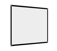 TOPINCN Écran de Rideau de Projecteur Blanc Pliable Portable pour Le Film de Camping à L'extérieur 4: 3 Projection Avant/Arrière (72 Pouces)