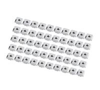 TOPINCN Écrous en T en Acier au Carbone avec Revêtement en, 50 écrous à Tête de Marteau pour la Fixation de Profilés en Aluminium, Accessoires D'extrusion D'aluminium Standard Européen (#04)