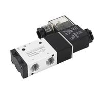 TOPINCN Électrovanne Pneumatique NPT 1/4 Pouces, Durable, 2 Positions, 3 Voies, pour Usage Industriel, Alliage D'aluminium