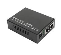 TOPINCN Émetteur-récepteur à Fibre Optique, Indicateurs LED de Convertisseur de Média Ethernet jusqu'à 120 Km pour Le Bureau (Prise UE)