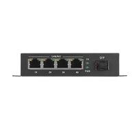 TOPINCN Émetteur-récepteur Fibre Ethernet, Convertisseur de Média Fibre SFP avec Port RJ45 jusqu'à 120 Km 4 Ports électriques 100-240 V pour la Maison (Prise UE)
