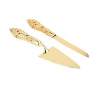 TOPINCN Ensemble Coupe-Gâteau et Serveur, Ensemble de Coupe de Gâteau en Alliage de Zinc avec Tête Allongée et Dents Dentelées, pour Dîner de Mariage, Réunion de Famille (Tapez 3)