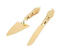 TOPINCN Ensemble Coupe-Gâteau et Serveur, Ensemble de Coupe de Gâteau en Alliage de Zinc avec Tête Allongée et Dents Dentelées, pour Dîner de Mariage, Réunion de Famille (Tapez 2)