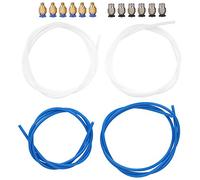 TOPINCN Ensemble D'accessoires D'imprimante 3D Durables Compatibles avec PLA ABS de 1,75 Mm pour un Démontage Facile avec Rotation à 360 Degrés 4 Tubes PTFE + 6 Connecteurs PC4-M6 + 6 Connecteurs