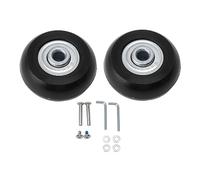 TOPINCN Ensemble de 2 Roues de Remplacement de Valise de Bagages, PU Rubbercase Swivel Caster Wheels Roulements de Réparation Kit pour la Valise de (54x18mm / 2.1x0,7 Pouce)