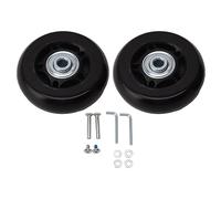 TOPINCN Ensemble de 2 Roues de Remplacement de Valise de Bagages, PU Rubbercase Swivel Caster Wheels Roulements de Réparation Kit pour la Valise de (60x24 mm / 2,4x0,9 Pouces)